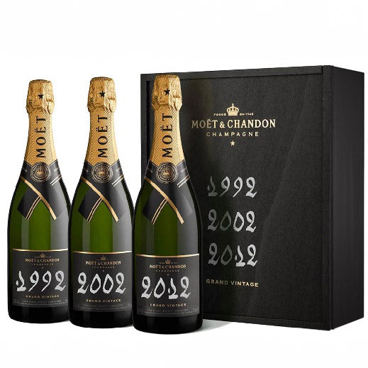 Moët & Chandon, Grand Vintage Mixed case, 2012, 2002, 1992